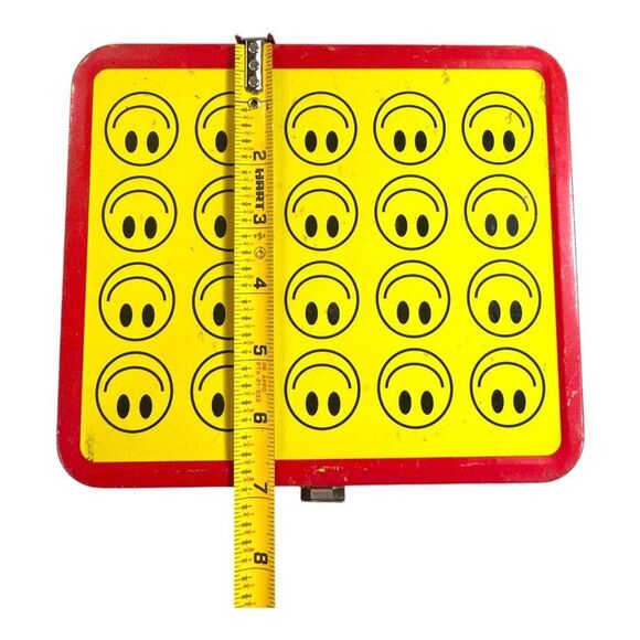 Vintage Yellow Red Smiley Face Metal G Whiz Lunchbox With Matching Thermos READ - Picture 3 of 15